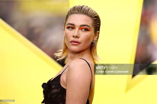 LONDON, ENGLAND - APRIL 22: Florence Pugh attends the "Thunderbolts*" UK Special Screening at Cineworld Leicester Square on April 22, 2025 in London, England. (Photo by Gareth Cattermole/Getty Images)