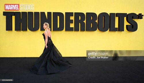 LONDON, ENGLAND - APRIL 22: Florence Pugh attends the "Thunderbolts*" UK Special Screening at Cineworld Leicester Square on April 22, 2025 in London, England. (Photo by Joe Maher/Getty Images)