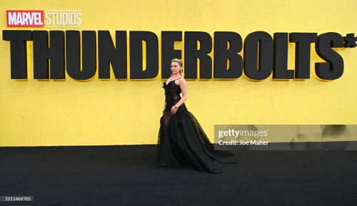 LONDON, ENGLAND - APRIL 22: Florence Pugh attends the "Thunderbolts*" UK Special Screening at Cineworld Leicester Square on April 22, 2025 in London, England. (Photo by Joe Maher/Getty Images)