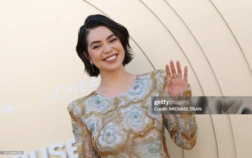 US actress Aulii Cravalho attends Gold House 4th Gold Gala at the Music Center in Los Angeles, May 10, 2025. Gold Gala, the annual gathering of top Asian Pacific and multicultural leaders, celebrates the 100 most impactful Asian Pacific changemakers in culture and society over the past year. (Photo by Michael Tran / AFP) (Photo by MICHAEL TRAN/AFP via Getty Images)