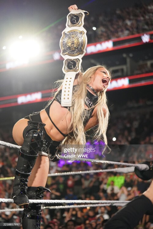 PHOENIX, ARIZONA - JUNE 9: Liv Morgan enters the ring during Monday Night RAW at PHX Arena on June 9, 2025 in Phoenix, Arizona.  (Photo by Rich Freeda/WWE via Getty Images)