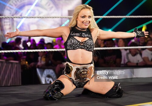 PHOENIX, ARIZONA - JUNE 9: Liv Morgan enters the ring during Monday Night RAW at PHX Arena on June 9, 2025 in Phoenix, Arizona.  (Photo by Rich Freeda/WWE via Getty Images)