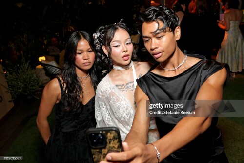 LOS ANGELES, CALIFORNIA - AUGUST 07: (L-R) Lexy Marasigan, Bella Poarch and Angelo Marasigan attend Variety's Power Of Young Hollywood, presented by Sandisk at Four Seasons Hotel Los Angeles at Beverly Hills on August 07, 2025 in Los Angeles, California.  (Photo by Stefanie Keenan/Variety via Getty Images)
