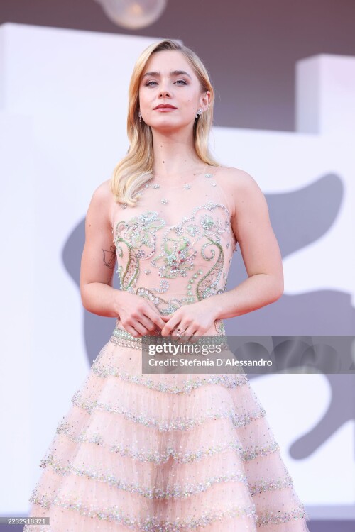 VENICE, ITALY - AUGUST 30: Clara Galle attends the "Frankenstein" red carpet during the 82nd Venice International Film Festival on August 30, 2025 in Venice, Italy. (Photo by Stefania D'Alessandro/WireImage)