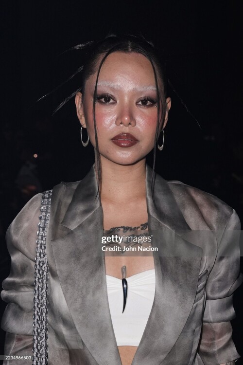 NEW YORK, NEW YORK - SEPTEMBER 11: Bella Poarch attends the Spring/Summer 2026 Ready to Wear Grace Ling show during New York Fashion Week on September 11, 2025 in New York City. (Photo by John Nacion/Getty Images)