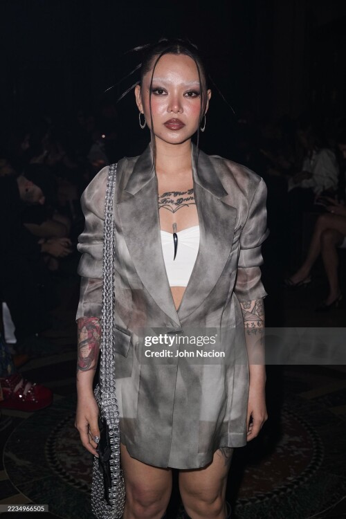 NEW YORK, NEW YORK - SEPTEMBER 11: Bella Poarch attends the Spring/Summer 2026 Ready to Wear Grace Ling show during New York Fashion Week on September 11, 2025 in New York City. (Photo by John Nacion/Getty Images)