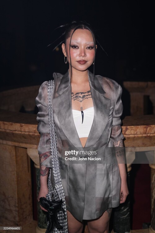 NEW YORK, NEW YORK - SEPTEMBER 11: Bella Poarch attends the Spring/Summer 2026 Ready to Wear Grace Ling show during New York Fashion Week on September 11, 2025 in New York City. (Photo by John Nacion/Getty Images)