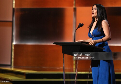 Actress Salma Hayek speaks during the 2008 CNN Heroes held at the Kodak Theatre on November 22, 2008 in Hollywood, California. 17286_JS_0084.JPG