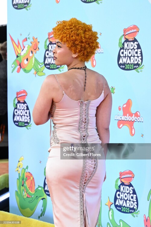 Ice Spice at the Nickelodeon 2025 Kids' Choice Awards held at Barker Hangar on June 21, 2025 in Santa Monica, California. (Photo by Gilbert Flores/Variety via Getty Images)