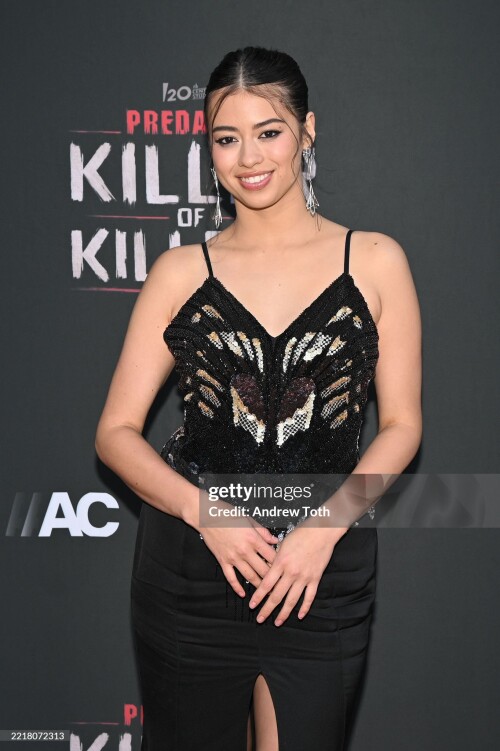 LOS ANGELES, CALIFORNIA - MAY 31: Amber Midthunder attends 2025 Beyond Fest "Predator: Killer Of Killers" launch event at The Egyptian Theatre Hollywood on May 31, 2025 in Los Angeles, California. (Photo by Andrew Toth/WireImage)