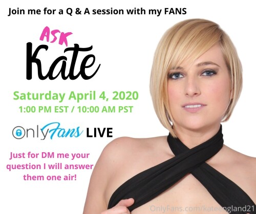 kateengland21 27 03 2020 196885460 BIG ANNOUNCEMENT ok luvs I am excited to announce Ask Kate live. 