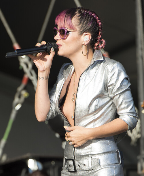 V Festival 2014 held at Hylands Park - Day 2 - Performances.Lily Allen suffers from a wardrobe malfunction as she performs live on stage at V FestivalFeaturing: Lily AllenWhere: Chelmsford, Essex, United KingdomWhen: 17 Aug 2014Credit: WENN.com