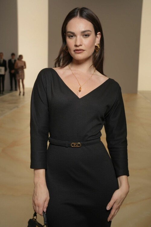 lily james at fendi haute couture fall winter 23 24 show at paris fashion week 07 06 2023 9a662973de