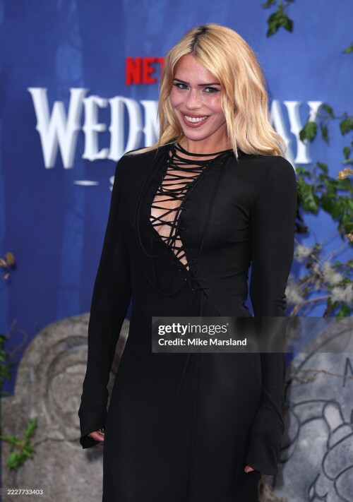 LONDON, ENGLAND - JULY 30: Billie Piper attends the "Wednesday" Season 2, Part 1 Global Premiere at Central Hall, Westminster on July 30, 2025 in London, England. (Photo by Mike Marsland/WireImage)