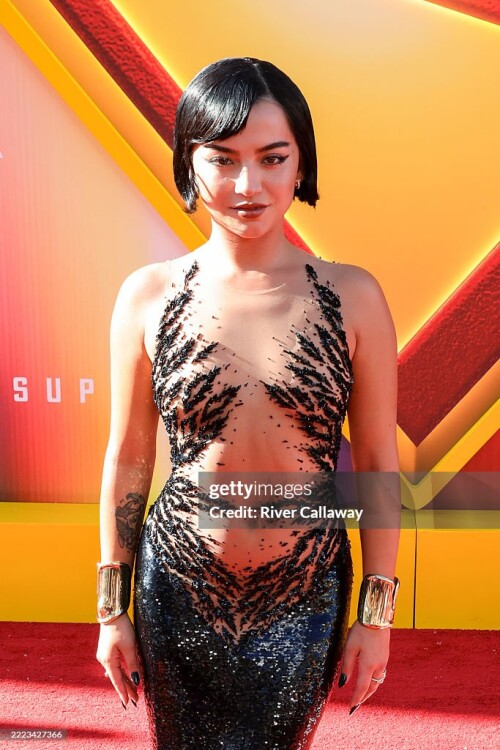 Isabela Merced at the "Superman" World Premiere held at the TCL Chinese Theatre on July 07, 2025 in Los Angeles, California. (Photo by River Callaway/Variety via Getty Images)