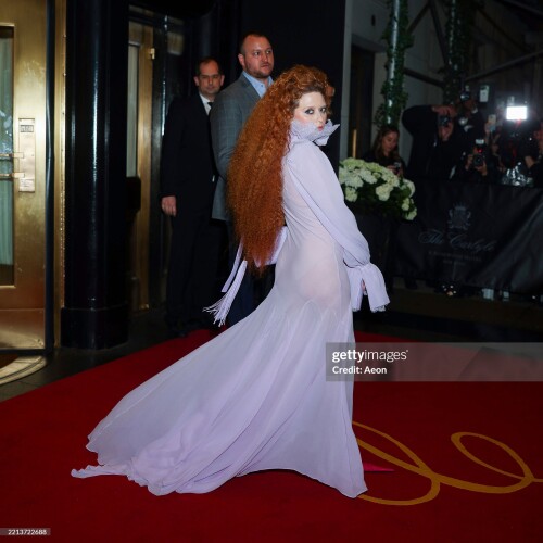 NEW YORK, NEW YORK - MAY 05: Natasha Lyonne seen leaving The Carlyle Hotel before the 2025 Met Gala: "Superfine: Tailoring Black Style" at the Metropolitan Museum of Art on May 05, 2025 in New York City. (Photo by Aeon/GC Images)