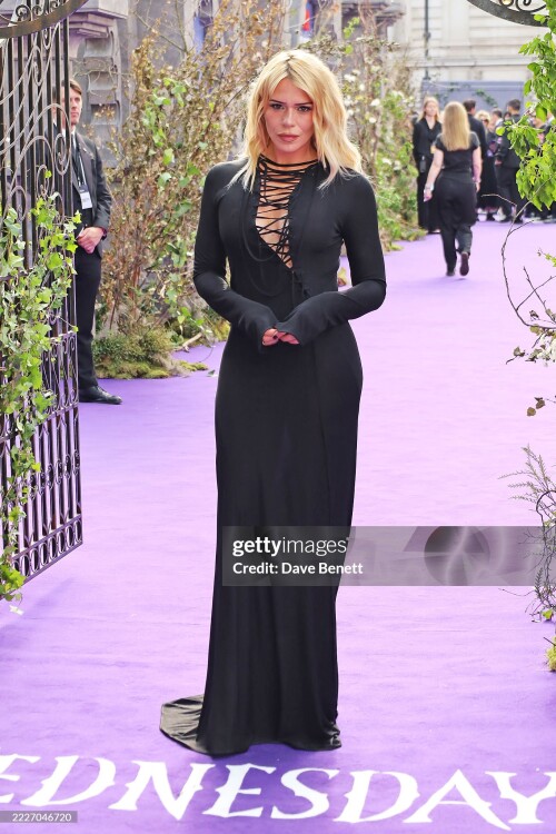 LONDON, ENGLAND - JULY 30: Billie Piper attends the Global Premiere of "Wednesday" Season 2, Part 1 at Central Hall Westminster on July 30, 2025 in London, England. (Photo by Aimee Rose McGhee/Dave Benett/WireImage)