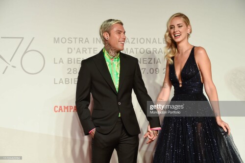 Chiara Ferragni, Fedez at the 76 Venice International Film Festival 2019. Unposted red carpet. Venice (Italy), September 4rt, 2019 (photo by Marilla Sicilia/Archivio Marilla Sicilia/Mondadori Portfolio via Getty Images)