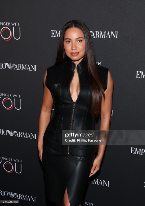 VENICE, CALIFORNIA - MAY 22: Jurnee Smollett attends the Emporio Armani Fragrances Stronger With You Launch Event on May 22, 2025 in Venice, California.  (Photo by Phillip Faraone/Getty Images for Armani beauty)