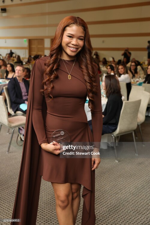 LOS ANGELES, CALIFORNIA - SEPTEMBER 26: Storm Reid seen at the 2025 Inspiration Awards Benefiting Step Up at Skirball Cultural Center on September 26, 2025 in Los Angeles, California. (Photo by Stewart Cook/Step Up via Getty Images)