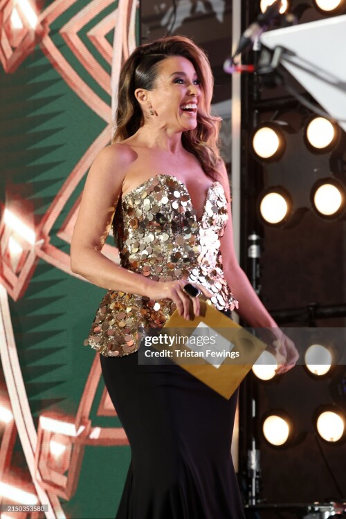 LONDON, ENGLAND - APRIL 26: Dannii Minogue onstage during the DIVA Awards 2024 at Grand Connaught Rooms on April 26, 2024 in London, England. (Photo by Tristan Fewings/Getty Images)