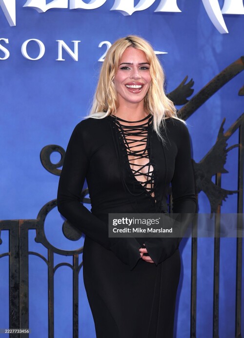 LONDON, ENGLAND - JULY 30: Billie Piper attends the "Wednesday" Season 2, Part 1 Global Premiere at Central Hall, Westminster on July 30, 2025 in London, England. (Photo by Mike Marsland/WireImage)