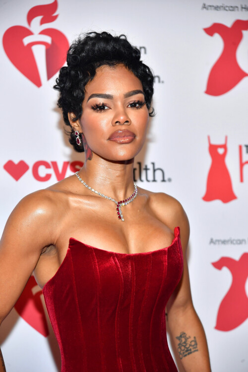 Mandatory Credit: Photo by Stephen Lovekin/Shutterstock (15124565cb)Teyana TaylorThe American Heart Association's Go Red for Women Red Dress Collection Concert - Arrivals, New York, USA - 30 Jan 2025