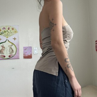 thesilverrlining-beautiful-beige-rouched-top-with-44f94b084a3f19f86ef8d25749494fa72