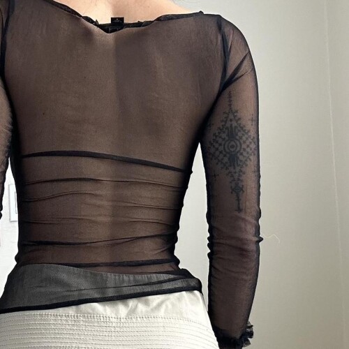 thesilverrlining sexy sheer black top with 3e6e0874f34ad96be