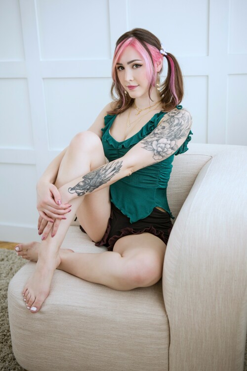 twintails casual green top ruffles 27f9c9a0a90b514257