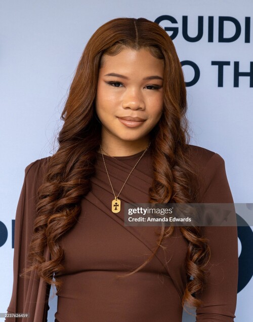 LOS ANGELES, CALIFORNIA - SEPTEMBER 26: Actress Storm Reid attends Step Up's 2025 Inspiration Awards at the Skirball Cultural Center on September 26, 2025 in Los Angeles, California. (Photo by Amanda Edwards/Getty Images)