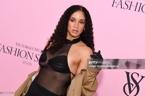 Dascha Polanco at the 2025 Victoria's Secret Fashion Show held at Steiner Studios on October 15, 2025 in New York, New York. (Photo by Kristina Bumphrey/Variety via Getty Images)