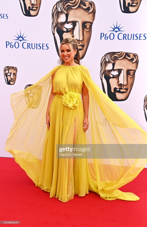 LONDON, ENGLAND - MAY 14: Dannii Minogue arrives at the 2023 BAFTA Television Awards with P&O Cruises at The Royal Festival Hall on May 14, 2023 in London, England. (Photo by Dave Benett/Getty Images)