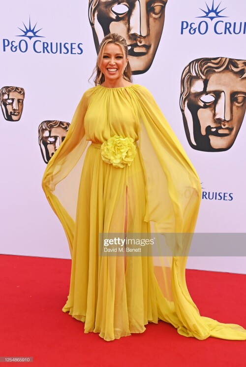 LONDON, ENGLAND - MAY 14: Dannii Minogue arrives at the 2023 BAFTA Television Awards with P&O Cruises at The Royal Festival Hall on May 14, 2023 in London, England. (Photo by Dave Benett/Getty Images)