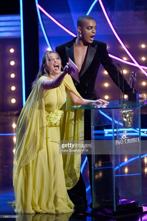 LONDON, ENGLAND - MAY 14: Danni Minogue and Layton Williams present the Comedy Entertainment Programme Award at the 2023 BAFTA Television Awards with P&O Cruises, held at the Royal Festival Hall on May 14, 2023 in London, England. (Photo by Kate Green/BAFTA/Getty Images for BAFTA)