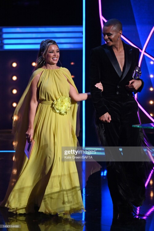 LONDON, ENGLAND - MAY 14: Danni Minogue and Layton Williams present the Comedy Entertainment Programme Award at the 2023 BAFTA Television Awards with P&O Cruises, held at the Royal Festival Hall on May 14, 2023 in London, England. (Photo by Kate Green/BAFTA/Getty Images for BAFTA)