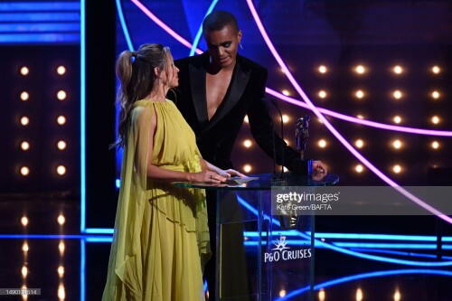 LONDON, ENGLAND - MAY 14: Danni Minogue and Layton Williams present the Comedy Entertainment Programme Award at the 2023 BAFTA Television Awards with P&O Cruises, held at the Royal Festival Hall on May 14, 2023 in London, England. (Photo by Kate Green/BAFTA/Getty Images for BAFTA)