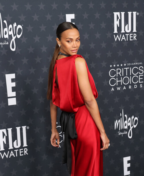 Mandatory Credit: Photo by CraSH/imageSPACE/Shutterstock (15137903jn)Zoe Saldana30th Annual Critics Choice Awards, Arrivals, Los Angeles, California, USA - 07 Feb 2025