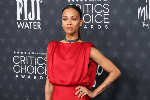 Mandatory Credit: Photo by CraSH/imageSPACE/Shutterstock (15137903jj)Zoe Saldana30th Annual Critics Choice Awards, Arrivals, Los Angeles, California, USA - 07 Feb 2025